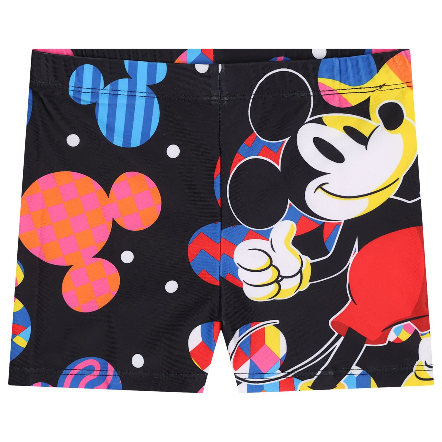 Boys Black Mickey Mouse Disney Swim Shorts, 1, hi-res