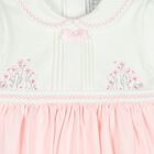 Baby Girls White & Pink Floral Dress Set, 1, hi-res