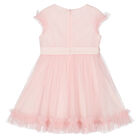 Younger Girls Pink Tulle Dress, 1, hi-res