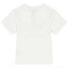 White & Blue Logo Shorts Set, 1, hi-res