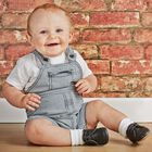 Baby Navy Leather Pre Walker Shoes, 1, hi-res