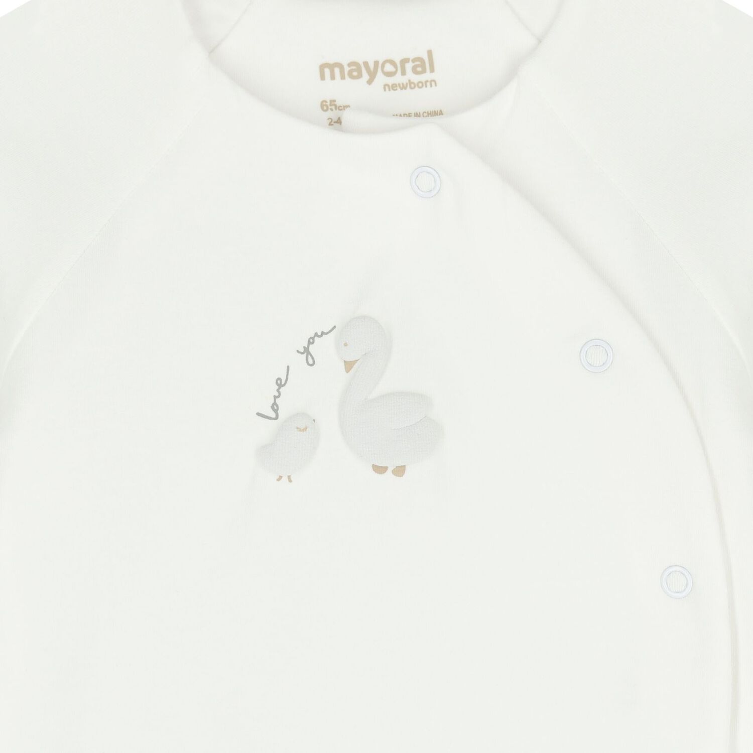 طقم أفرول قطعتين باللون العاجي والرمادي , 1, hi-res