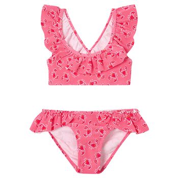 Girls Pink Crab Bikini