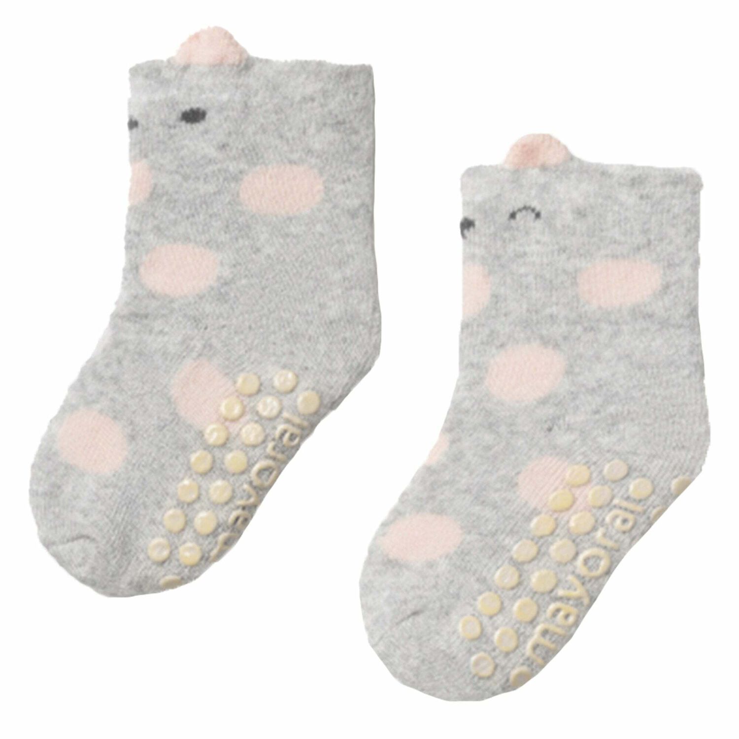 جوارب باللون الوردي والرمادي للبنات, 1, hi-res image number null