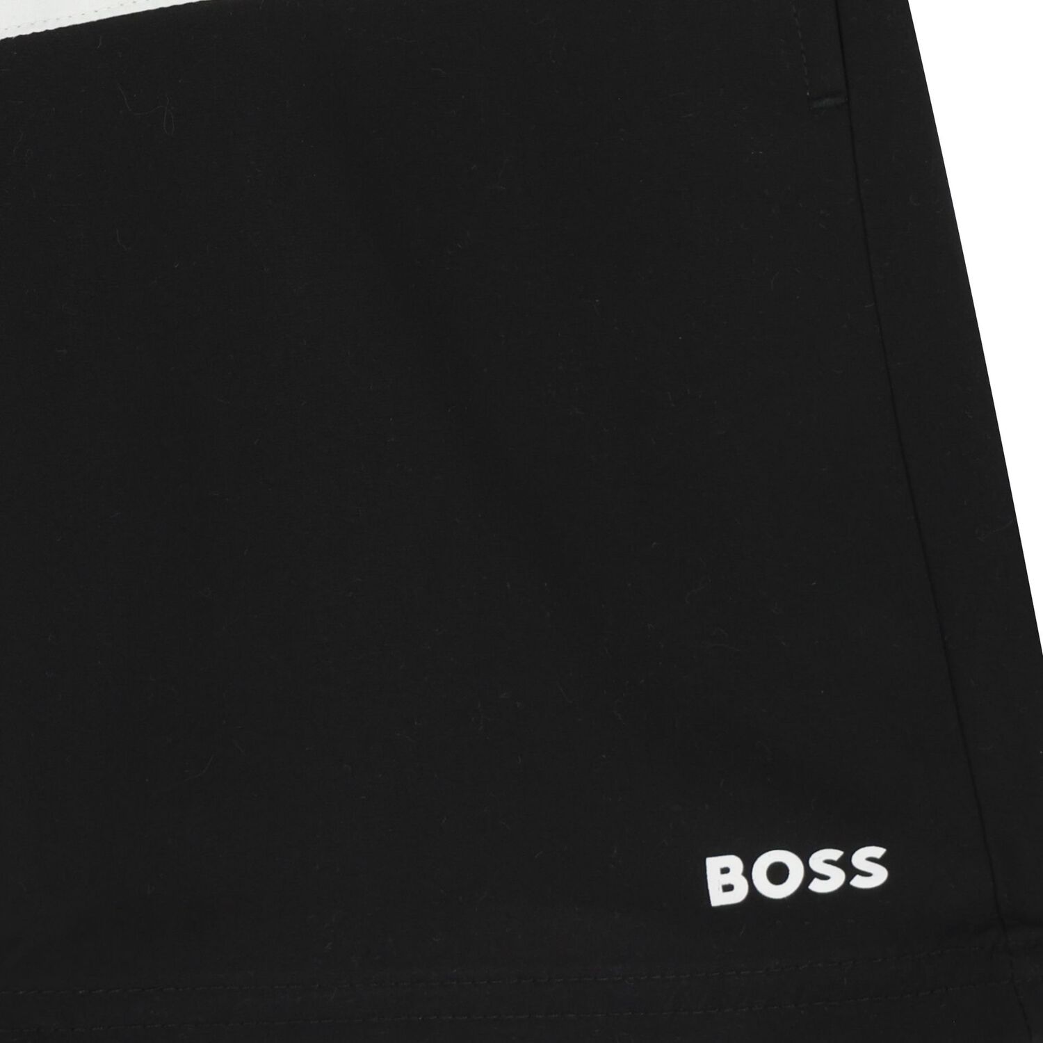 Boys Beige & Black Logo Swim Shorts, 1, hi-res