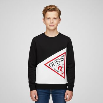 Boys Black Logo Sweatshirt