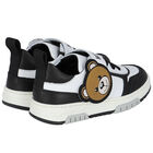Black & White Teddy Bear Trainers, 1, hi-res