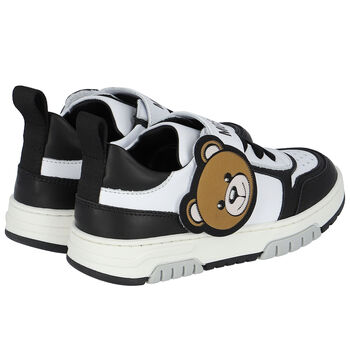 Black & White Teddy Bear Trainers