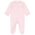 Baby Girls Ivory & Pink Floral Bow Babygrow Gift Set, 1, hi-res