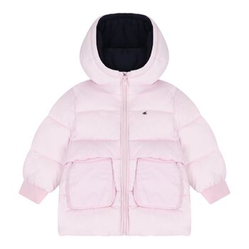 Baby Girls Pink Logo Padded Puffer Jacket