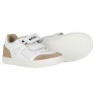 Boys White Logo Trainers, 1, hi-res