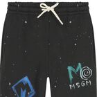 بنطلون رياضي بالشعار باللون الأسود للأولاد , 1, hi-res