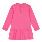 طقم فستان بنات بشعار القلب باللون الزهري, 1, hi-res