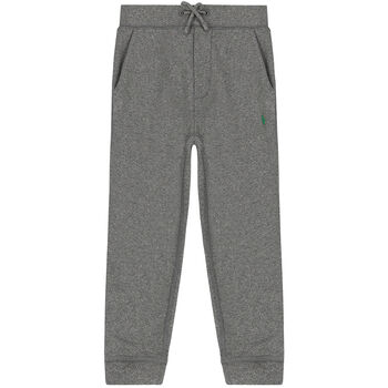 Boys Grey Logo Joggers