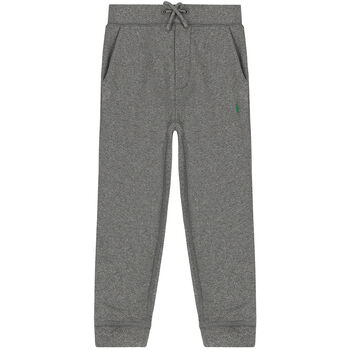 Boys Grey Logo Joggers