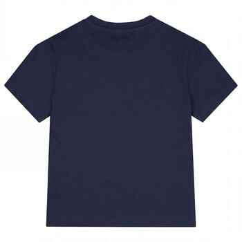 Boys Navy Blue Logo Turtle T-Shirt