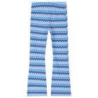 Girls White & Blue Zigzag Leggings Set, 3, hi-res