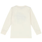 Boys Ivory Vintage Car Logo Long Sleeve Top, 2, hi-res