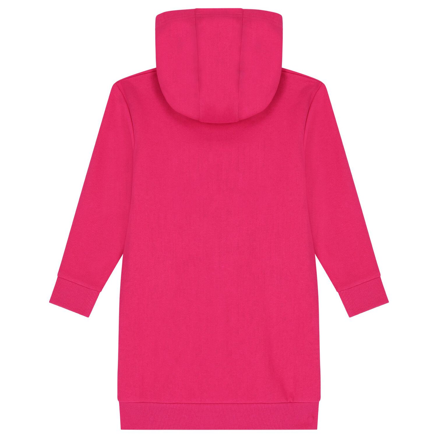 Girls Pink Logo Hooded Dress, 1, hi-res