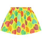 Girls Yellow Palm Leaf Skirt, 1, hi-res