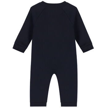 Baby Boys Navy Logo Romper