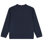 Boys Navy Blue Logo Sweatshirts, 1, hi-res