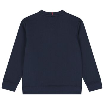 Boys Navy Blue Logo Sweatshirts