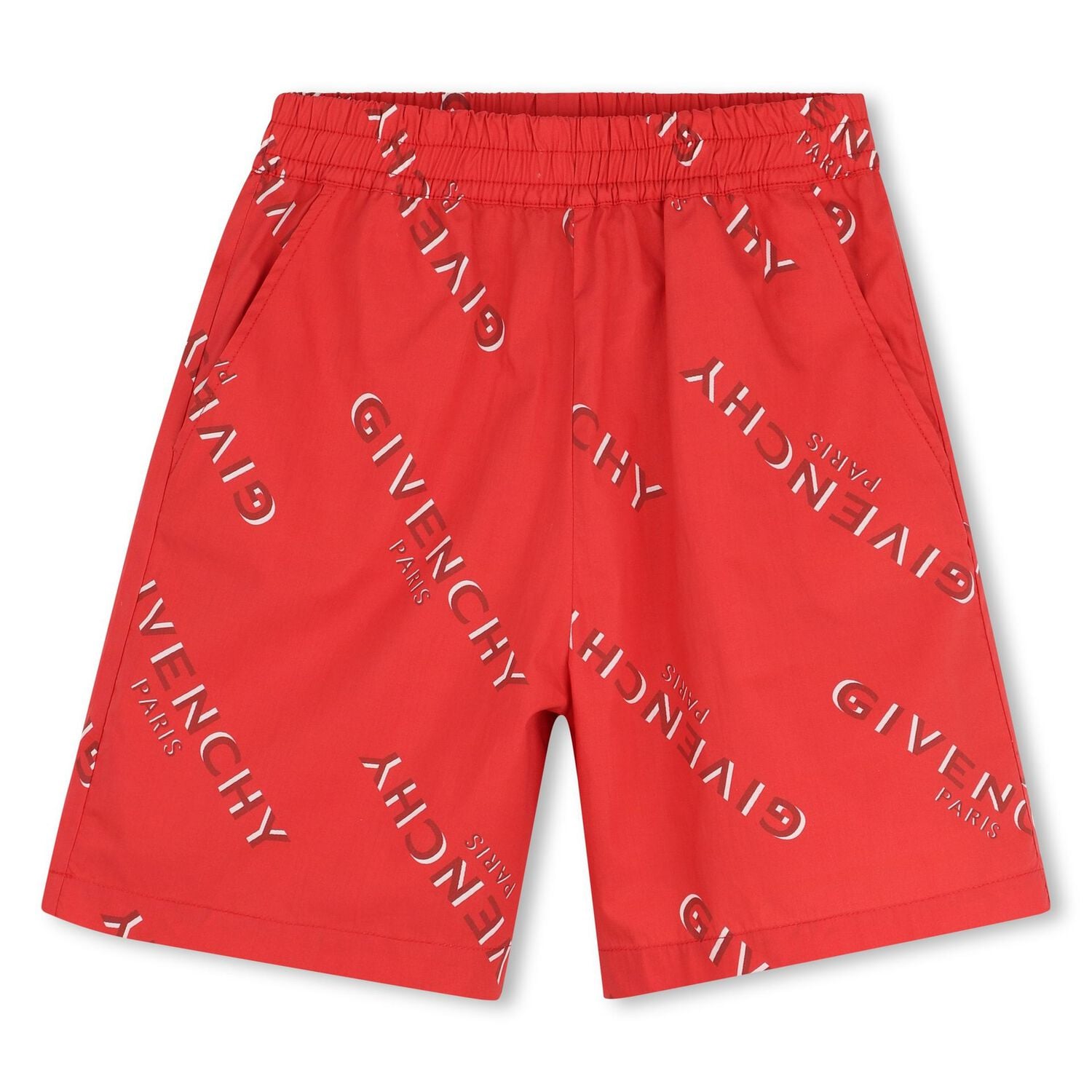 Boys Red Logo Shorts Set, 1, hi-res
