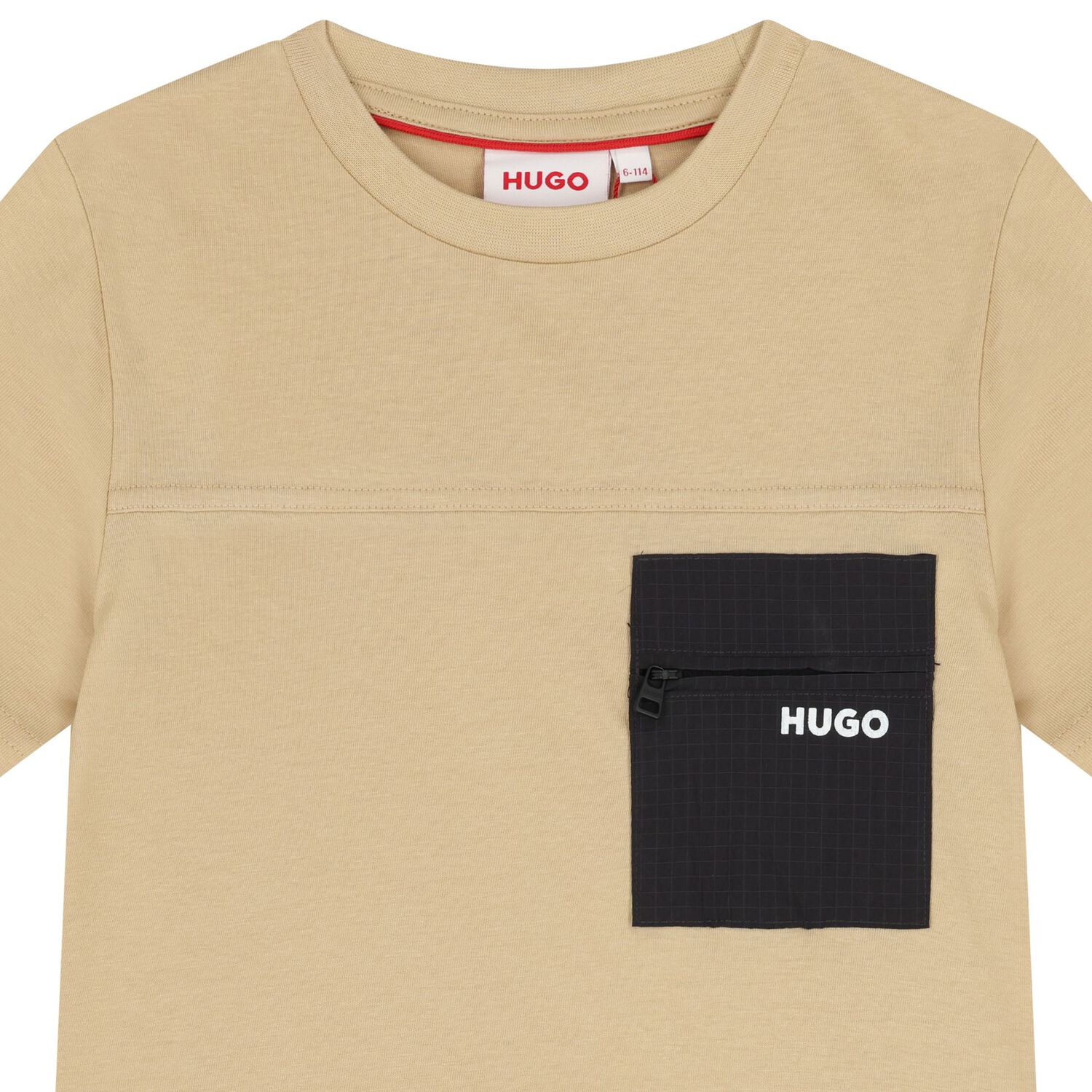 Boys Beige Logo T-Shirt, 2, hi-res image number null