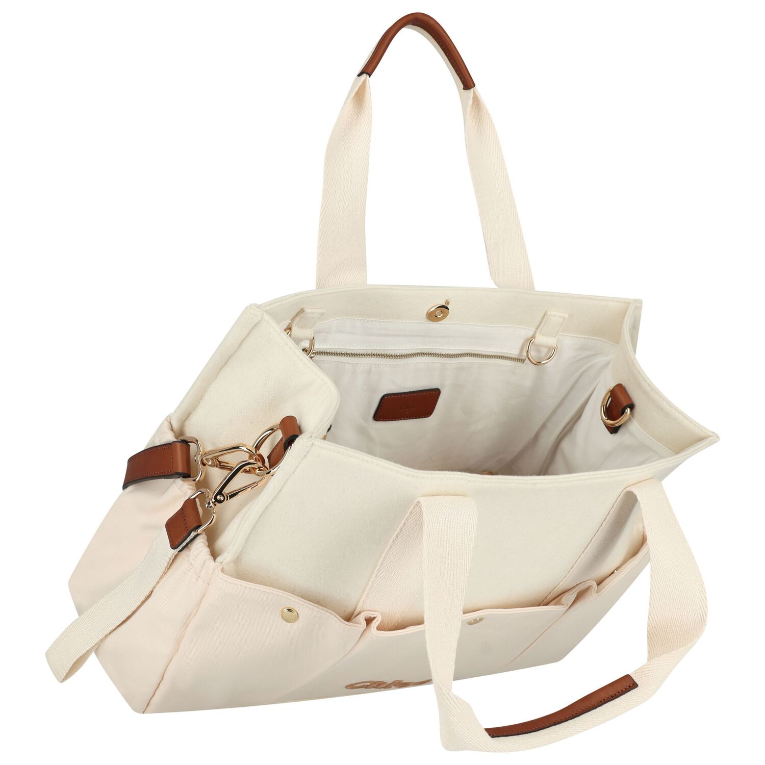 Ivory Logo Baby Changing Bag, 1, hi-res