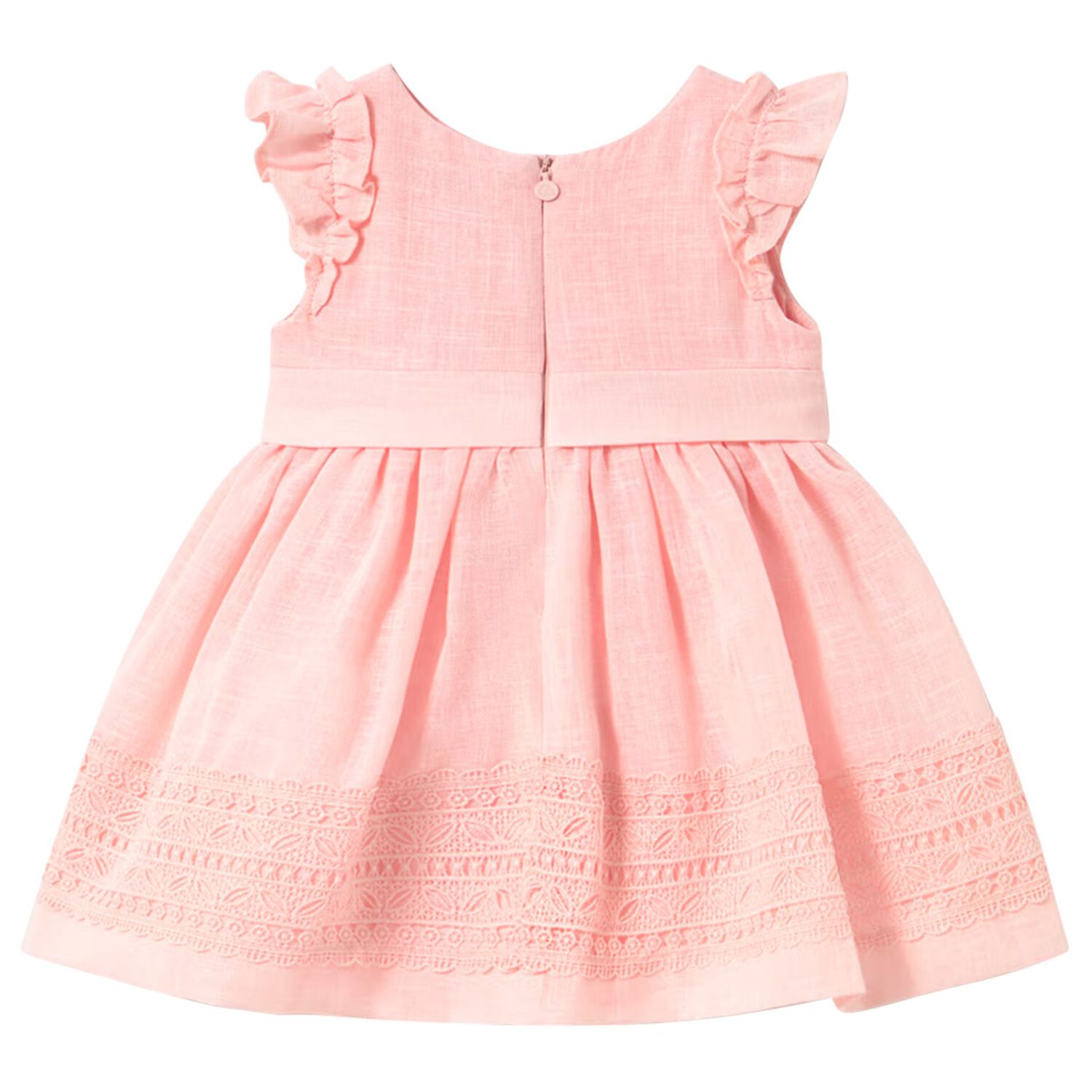 Younger Girls Pink Bow Dress, 2, hi-res