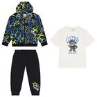 Boys Black & White Tracksuit Set, 1, hi-res