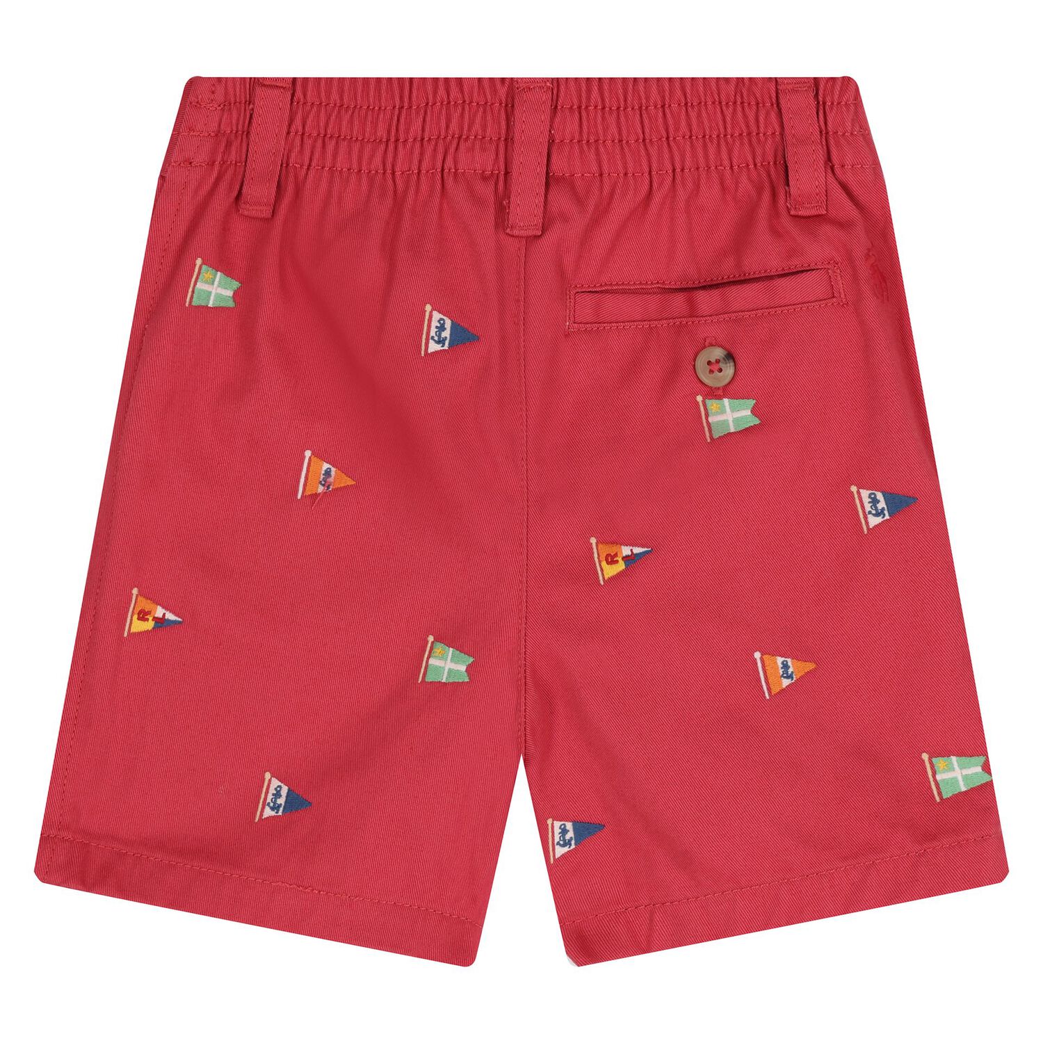 Baby Boys Red Logo Short Set, 1, hi-res