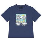 Boys Navy Blue & Yellow T-Shirts ( 2 Pack ), 1, hi-res