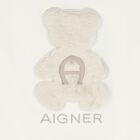 Girls Ivory Faux Fur Teddy Bear Sweatshirt, 1, hi-res