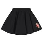 Girls Black Teddy Bear Skirt, 2, hi-res