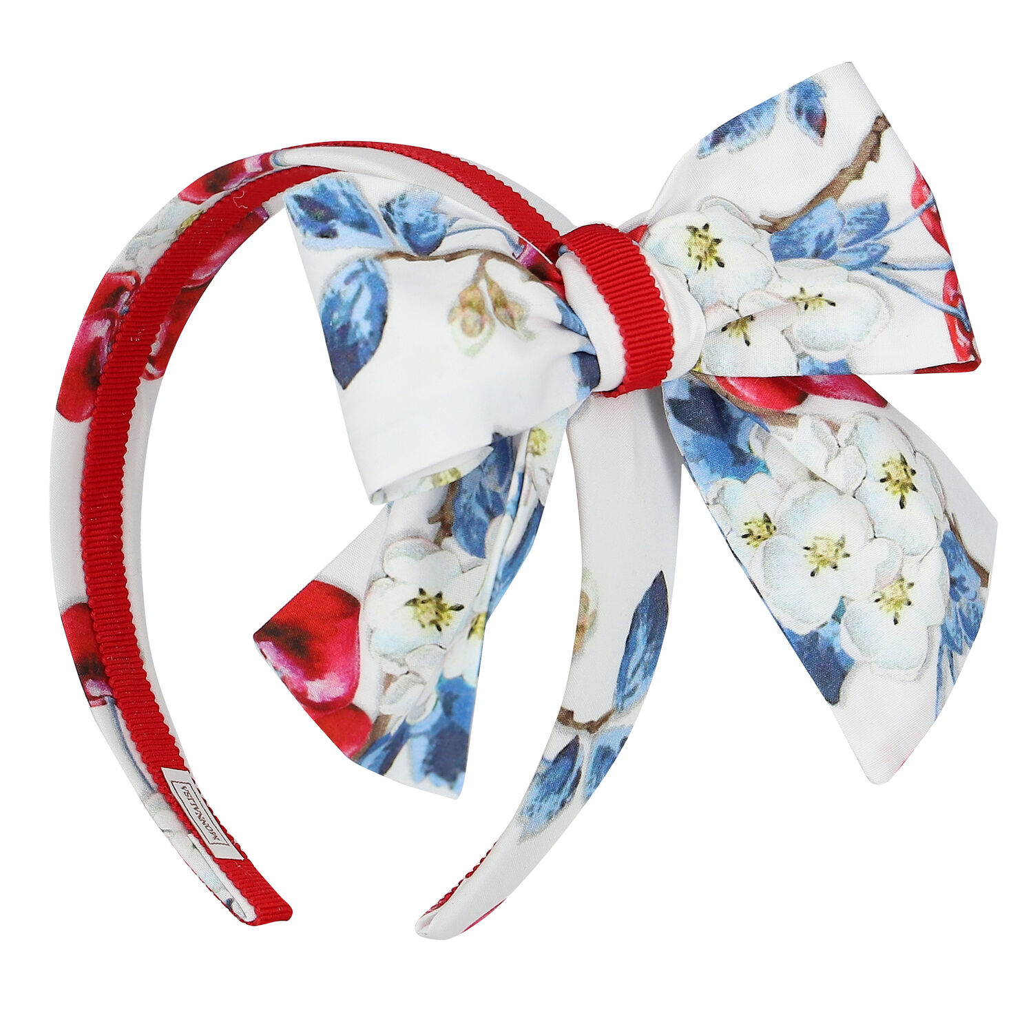 Girls White Cherry Headband, 1, hi-res