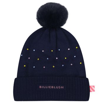 Girls Navy Blue Beanie Hat