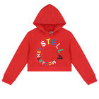 Girls Red Logo Hooded Top, 1, hi-res