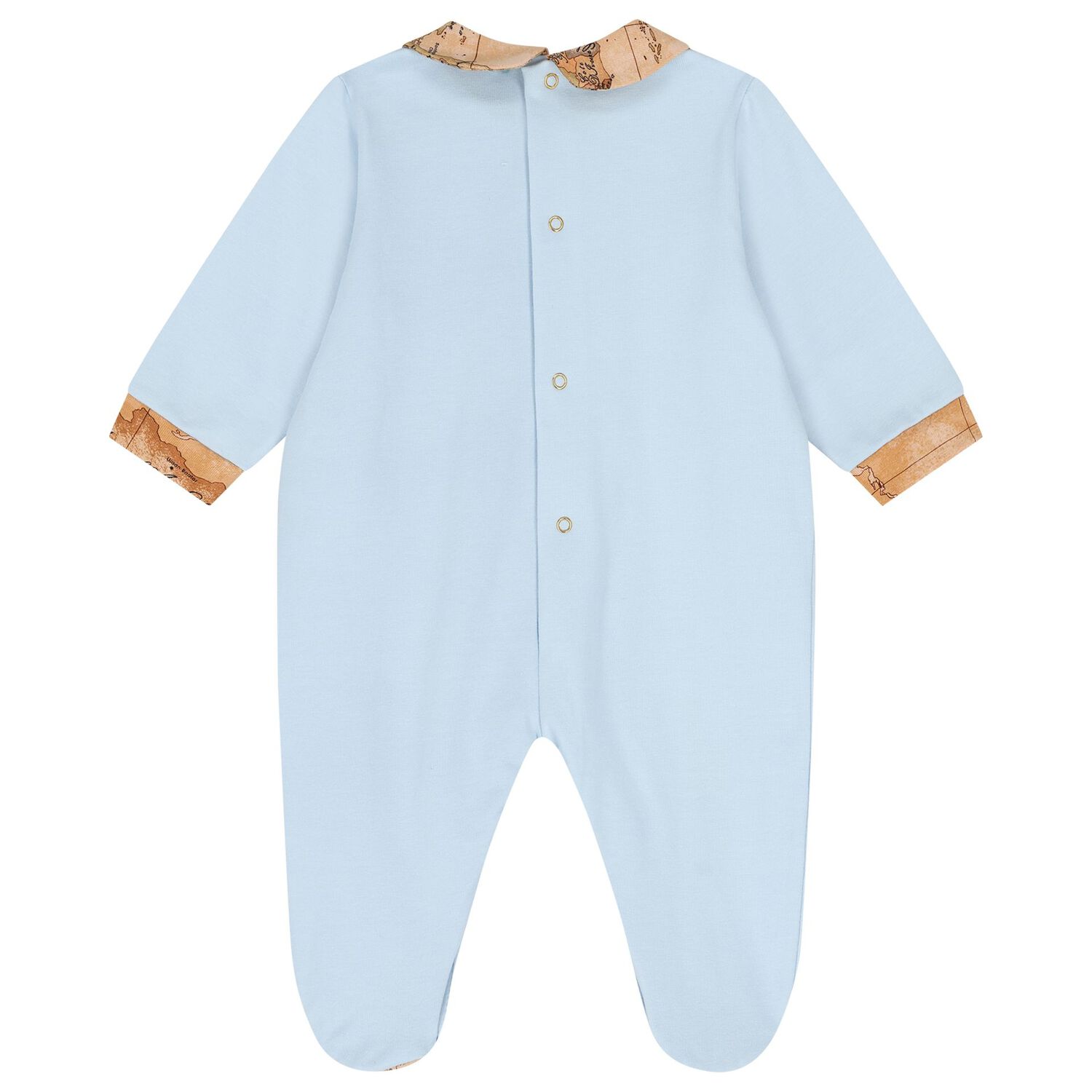 Baby Boys Blue & Beige Geo Map Babygrow Gift Set, 1, hi-res