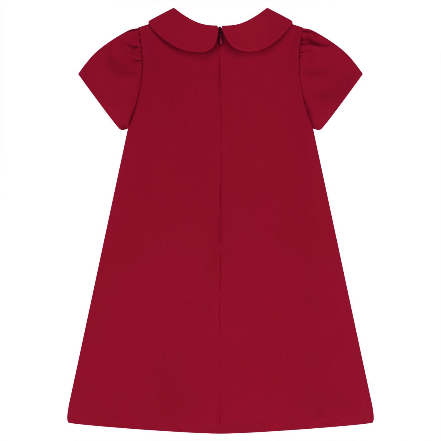 Girls Burgundy Bow Dress, 1, hi-res