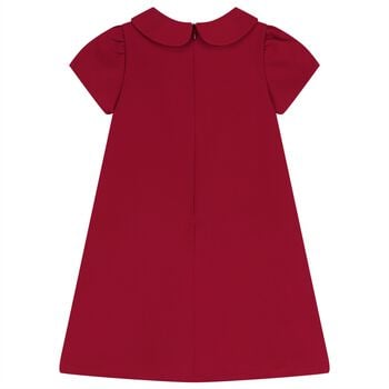 Girls Burgundy Bow Dress