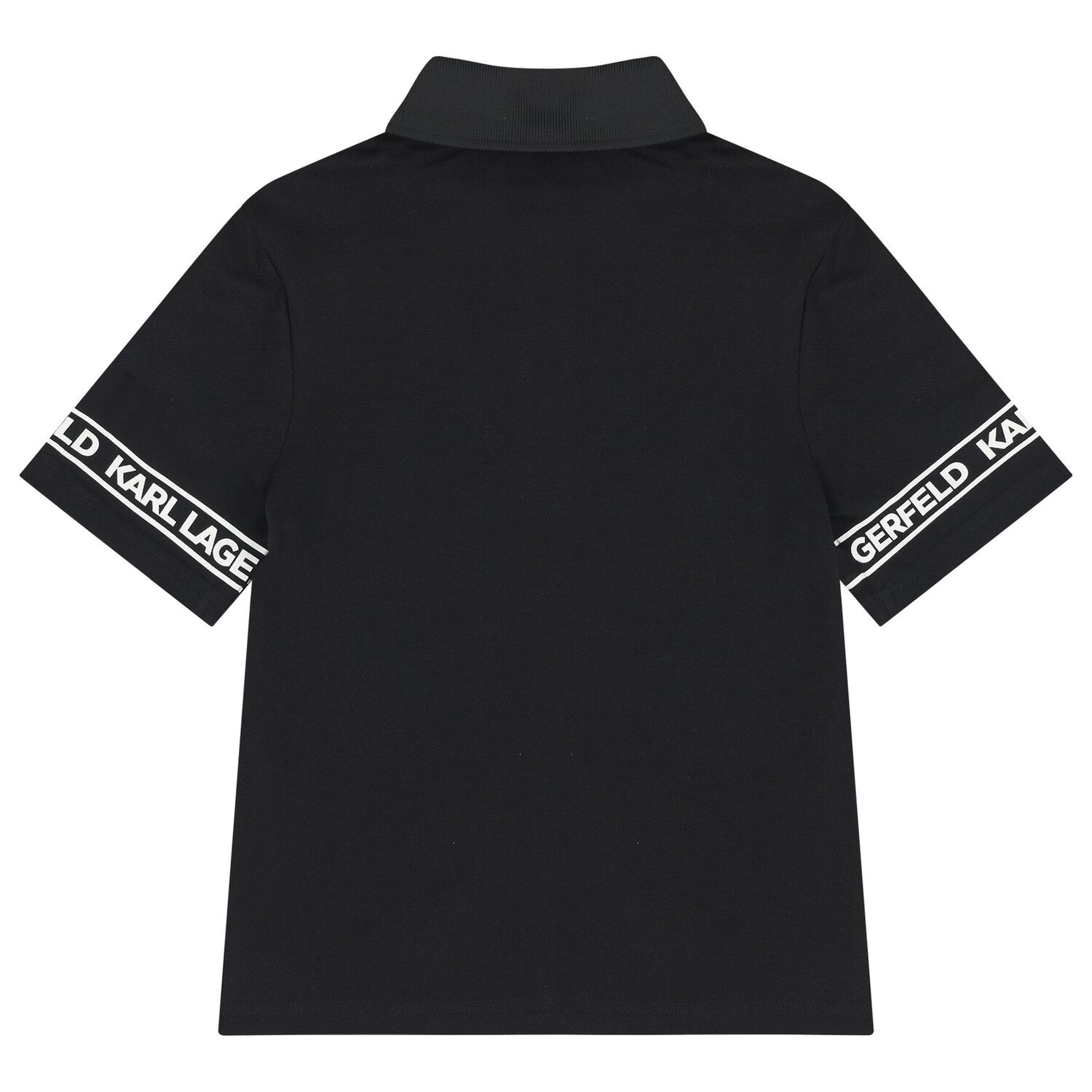 Boys Black Logo Polo Shirt, 2, hi-res