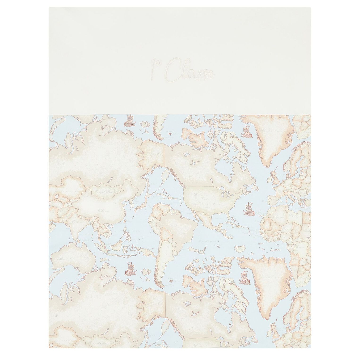 Baby Boys Beige & Blue Geo Map Babygrow Gift Set, 2, hi-res