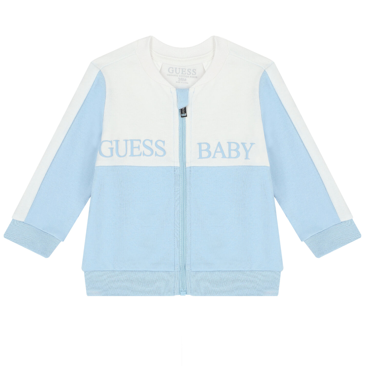 Baby Boys Blue & White Logo Tracksuit Set, 1, hi-res