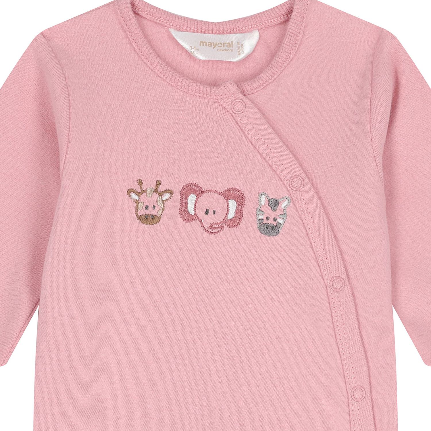 افرول بنات بطبعه حيوانات باللون البيج والوردى ( 2 قطعه ) , 3, hi-res