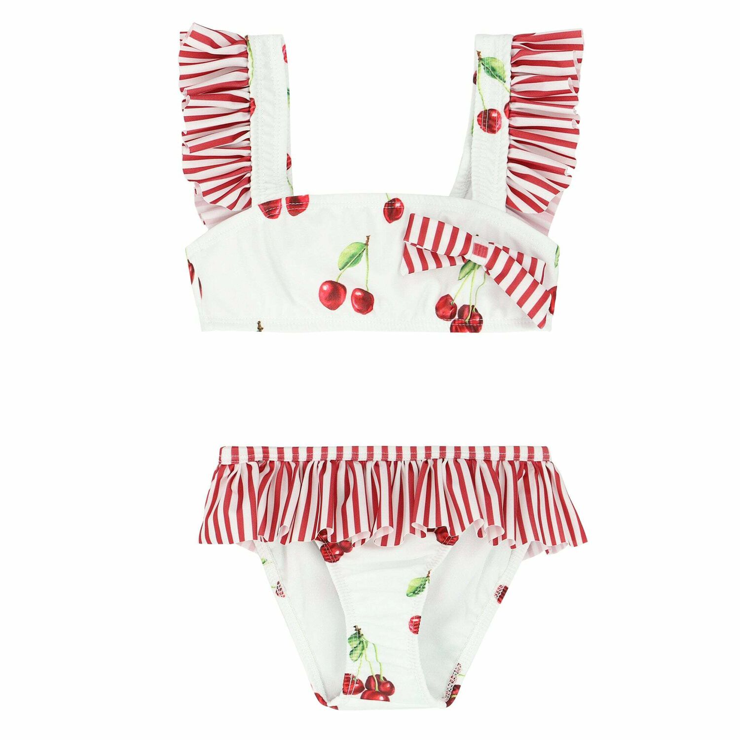 Girls White & Red Cherry Bikini, 1, hi-res