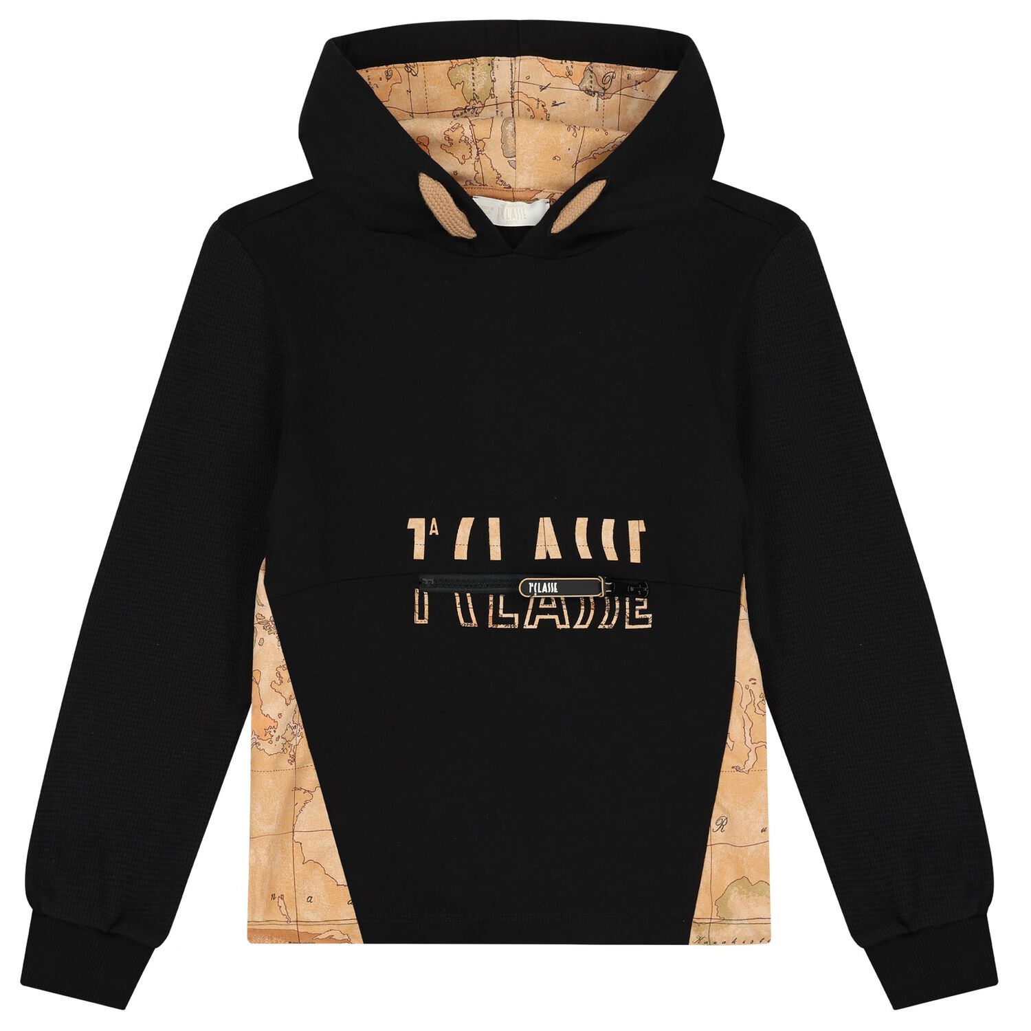 توب هودي أولاد بطبعة خريطة باللون الأسود, 1, hi-res image number null