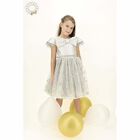 فستان تول باللون الفضى والذهبى للبنات, 1, hi-res