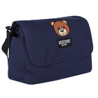 Navy Teddy Logo Baby Changing Bag, 1, hi-res